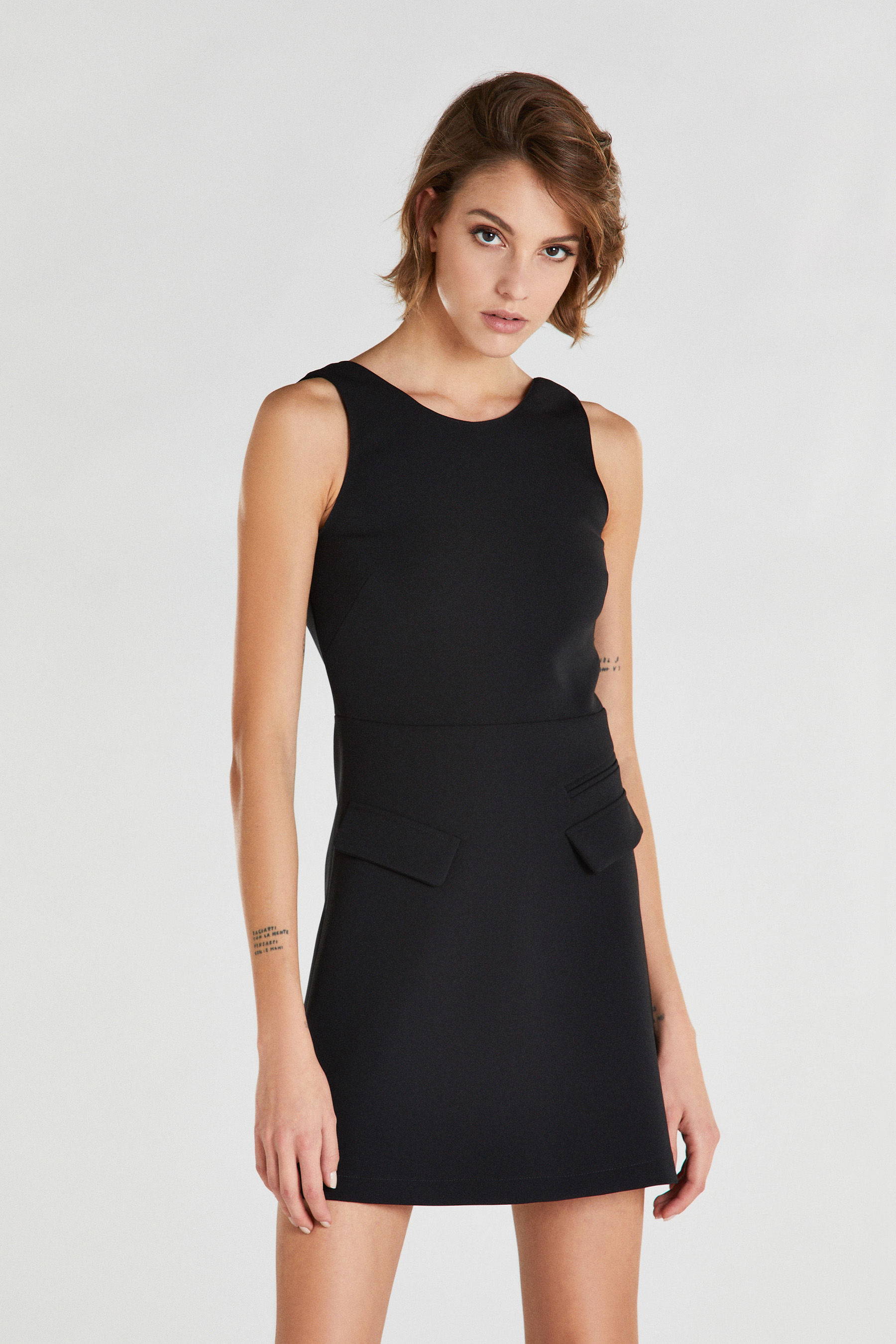 Black “ESSENTIAL” mini dress | Patrizia Pepe